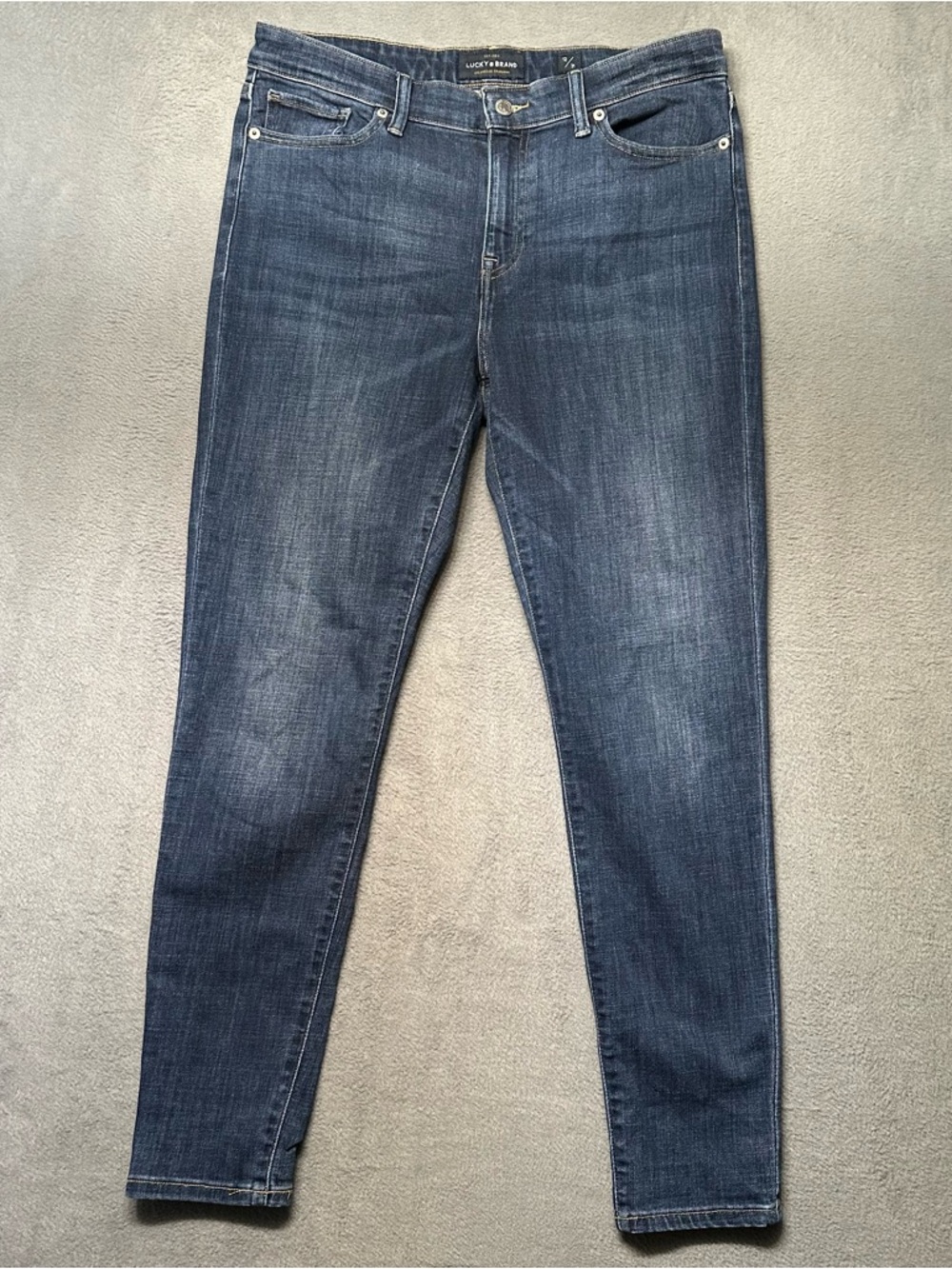 Lucky Brand Womens 12/31 Indigo Blue Skinny Jeans Mid Rise Denim